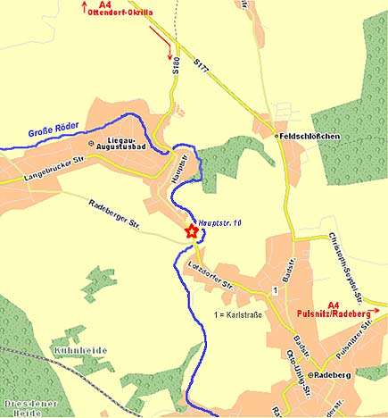 Karte von Radeberg /OT Liegau-Augustusbad